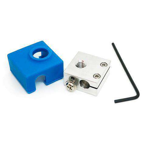Heater Block Upgrade with Silicone Sock for CR10 / Ender 2 / Ender 3 / ANET A8 Printers MK7, MK8, MK9 Hotends - Micro Swiss - Ultimate 3D Printing Store