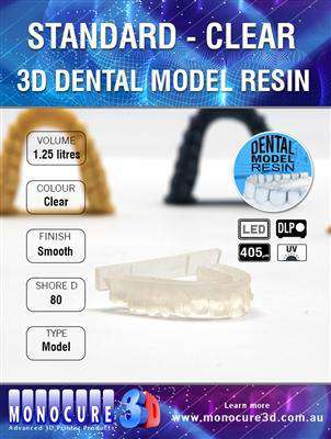 Monocure - Standard Model Dental Resin - Clear - Ultimate 3D Printing Store