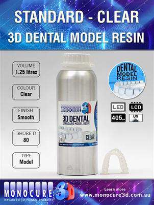 Monocure - Standard Model Dental Resin - Clear - Ultimate 3D Printing Store