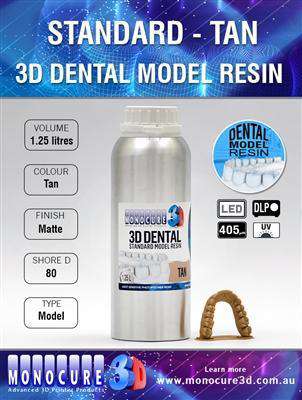 Monocure Standard Model Dental Resin - Tan 1.25L