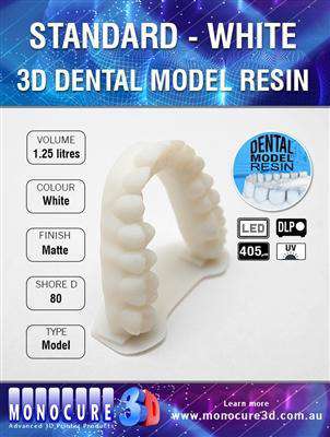 Monocure - Standard Model Dental Resin - White - Ultimate 3D Printing Store