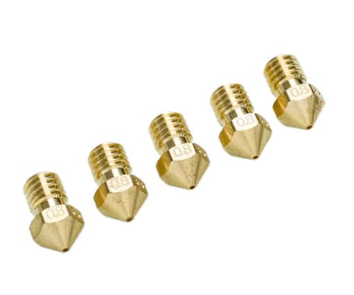 Ultimaker 2+ Series Nozzle Pack - 5 x .8mm