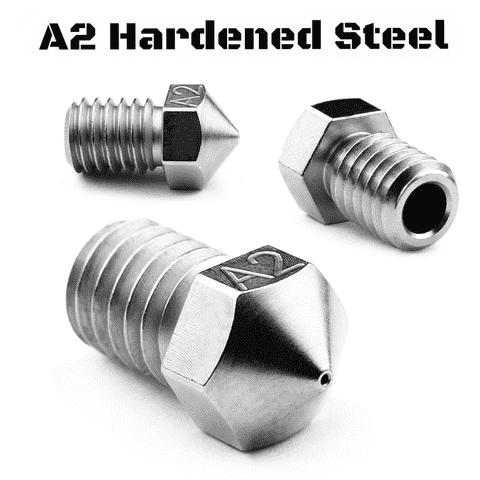 Micro Swiss A2 Hardened Tool Steel Nozzle RepRap - 3mm