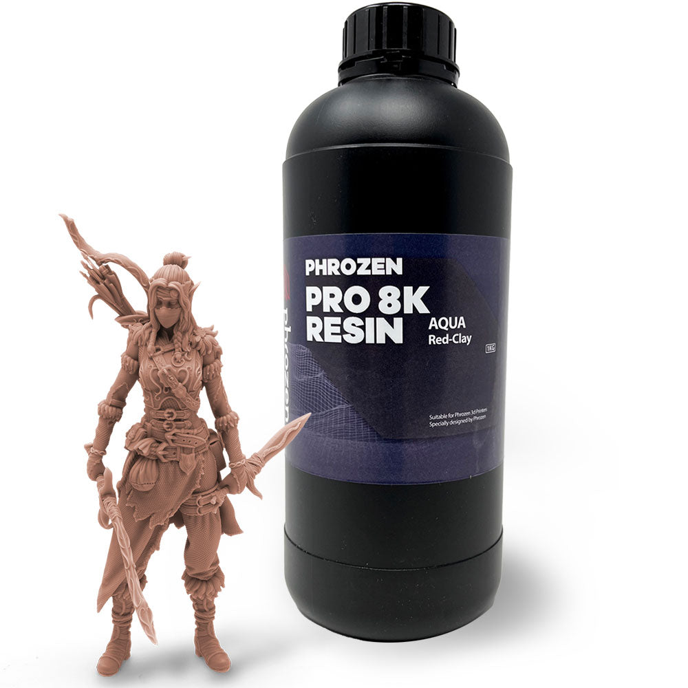 Phrozen Pro 8K Resin - Aqua Red Clay - Low Shrinkage - 1KG