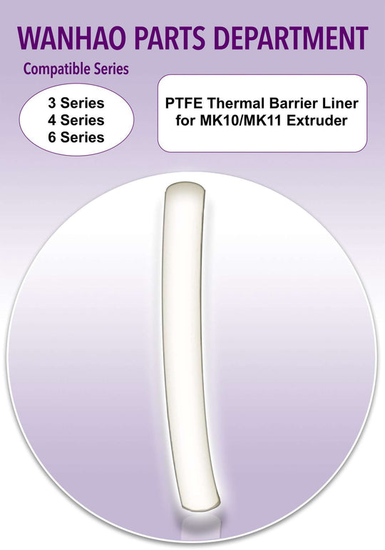 PTFE Thermal Guide Tube for MK10/MK11 Extruder