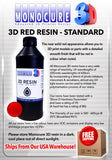 Red - Monocure Standard 3D Resin 1 Liter - From Monocure Resin - Ultimate 3D Printing Store