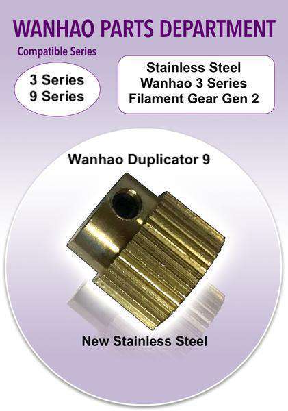 Wanhao Filament Gear Gen 2 Stainless Steel - 3 Series