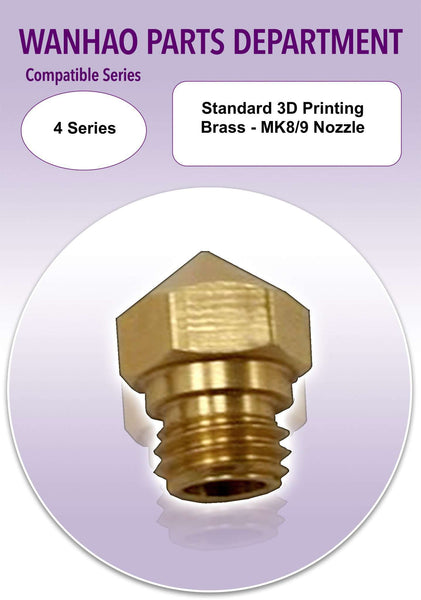 Standard 3D Printing Brass - MK8/9 Nozzle - Ultimate 3D Printing Store