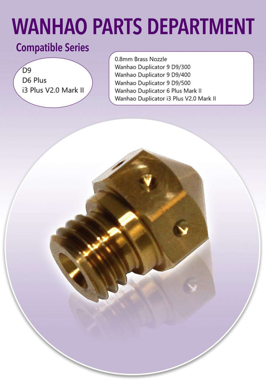Wanhao D9 & i3Plus Mark II - Nozzle - 0.8mm