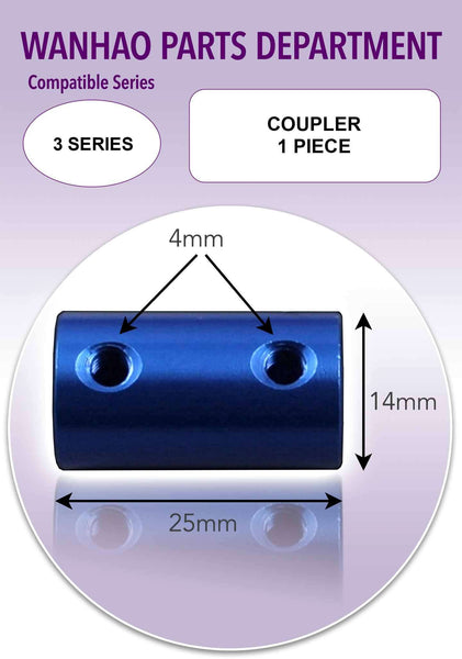Wanhao Duplicator i3 / Mini / Plus 5mm-8mm - 3 Series  - Coupler - Ultimate 3D Printing Store