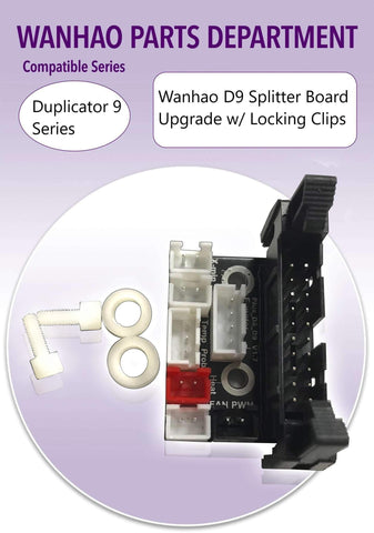 Wanhao i3 Plus/ D6 Plus/ D9 Splitter Board – Upgrade w/ Locking Clips - Ultimate 3D Printing Store